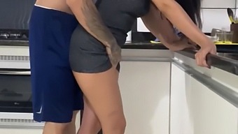 Cleaning The Kitchen While Getting Fucked By My Husband - Onlyfans Video