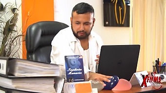 A Peruvian Custodian Dons A Doctor'S Outfit To Stimulate A Voluptuous Venezuelan